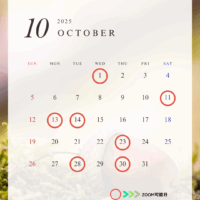 2025年10月ZOOM可能日のお知らせ